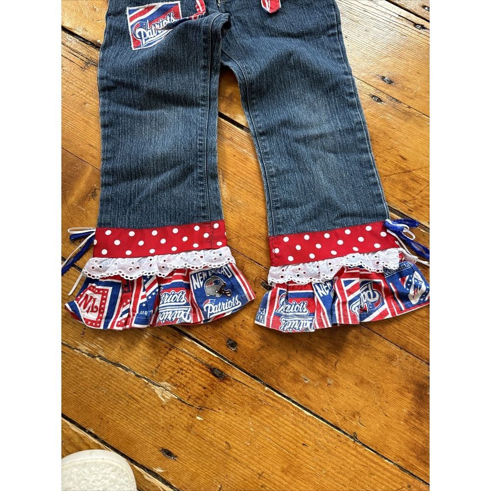 Custom NFL Jeans New England Patriots - Osh Kosh B'gosh Sz 6 - Picture 4 of 8